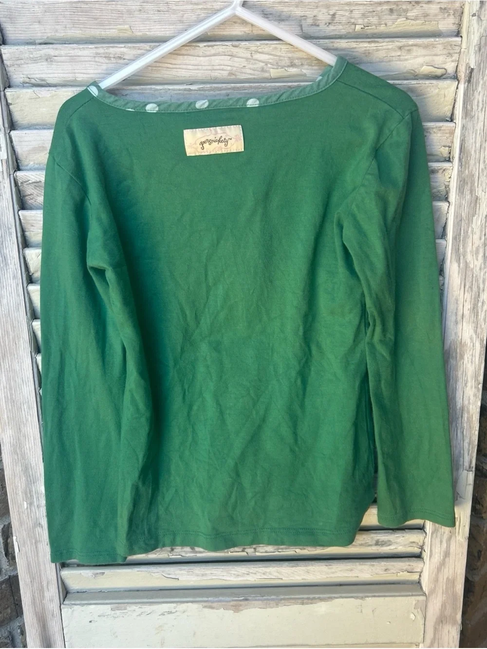 Persnickety Girls Clothes Toddler Long Sleeve Top T-Shirt 6 Green USA Made.
